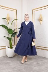 Yandan Bağlamalı Kimono Etekli Tesettür Takım